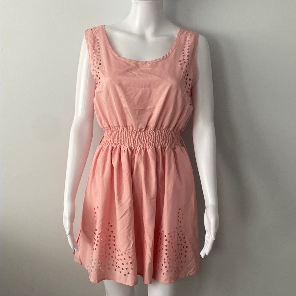 Elegant Pink Sleeveless Dress
